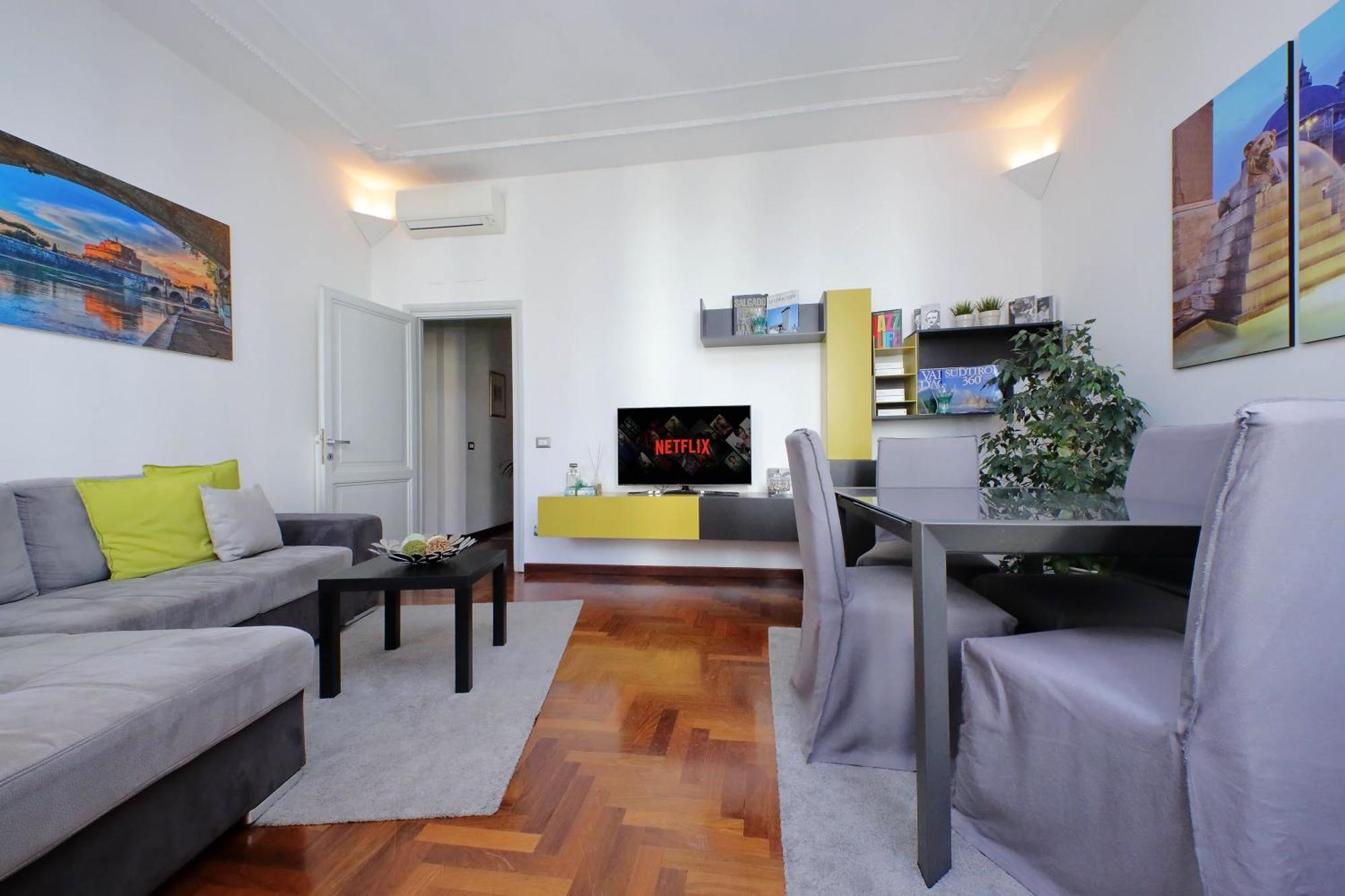 Luxury Apartment Vaticano-S'Peter Basilica - Netflix Wifi - Aircond 로마 외부 사진